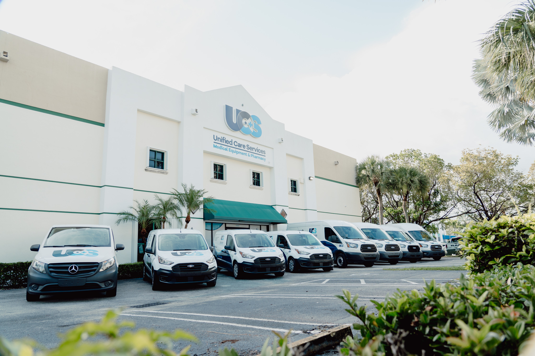 Unified Care Services facility with delivery fleet in Florida